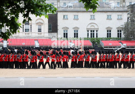 Les membres de la Division à la personne de répéter la parade la couleur à Londres le 31 mai 2017. La cérémonie pour l'anniversaire de la Reine est le 17 juin Banque D'Images