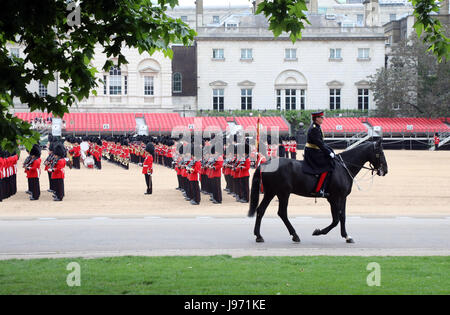 Les membres de la Division à la personne de répéter la parade la couleur à Londres le 31 mai 2017. La cérémonie pour l'anniversaire de la Reine est le 17 juin Banque D'Images