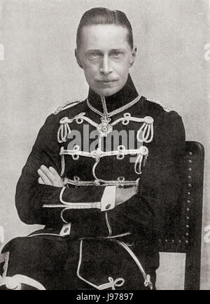 Le prince allemand Wilhelm, 1882 -1951. En dernier Prince héritier du Royaume de Prusse et l'Empire allemand. L'histoire de Hutchinson de l'ONU, publié en 1915. Banque D'Images