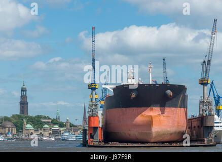 Chantier naval de Hambourg, Allemagne Banque D'Images