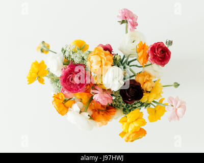 Bouquet de renoncules fleurs Banque D'Images