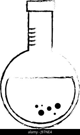 Laboratoire de chimie flask Illustration de Vecteur