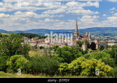 France, Saône et Loire, Autun et cathédrale Saint Lazare Banque D'Images