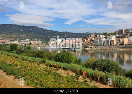 Peso da Régua et la rivière Douro, Alto Douro. Portugal Banque D'Images