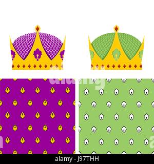 Set Royal : pour manteau et une couronne d'or pour le Roi. Vector illustration pour le Royaume Illustration de Vecteur