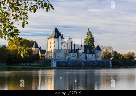 France, Berry, cher, la Chapelle-d'Angillon, la Chapelle-d'Angillon château Banque D'Images