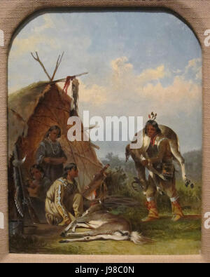 Avec les 'Indiens' Deer par John Mix Stanley, Cincinnati Art Museum Banque D'Images