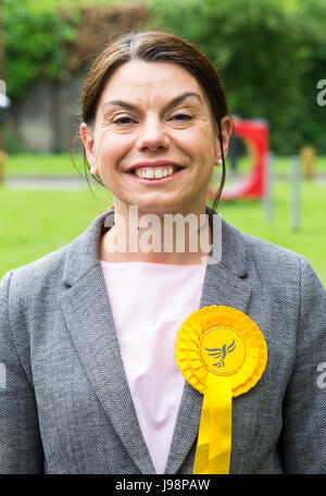 Le député libéral-démocrate, Sarah Prestonsburg est à l'élection dans l'élection générale du 8 juin prochain. Elle se tient à être député de Richmond Park Banque D'Images