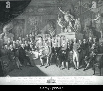 Imprimer de la Royal académiciens assemblés dans leur chambre du Conseil pour statuer les médailles par Banque D'Images