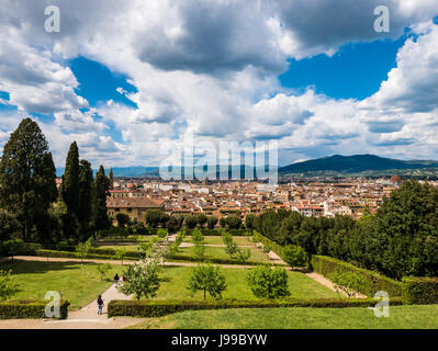 Florence, Italie - 19 avril 2017 - Jardins de Boboli à Florence, Italie. Banque D'Images