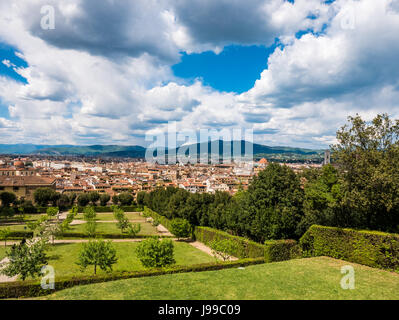 Florence, Italie - 19 avril 2017 - Jardins de Boboli à Florence, Italie. Banque D'Images