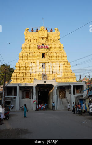 Ramanathaswamy Temple est un temple hindou dédié au dieu Shiva situé sur l'île de Rameswaram dans l'Etat du Tamil Nadu, en Inde. Banque D'Images