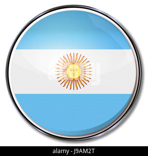 L'Argentine bouton Banque D'Images