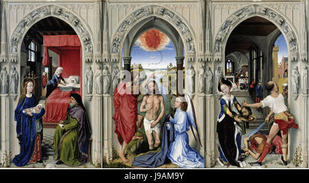 Rogier van der Weyden l'autel de Saint Jean Banque D'Images