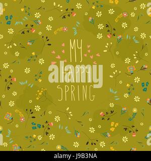 Motif de fleurs de printemps parfaite Illustration de Vecteur