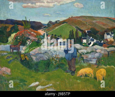 Paul Gauguin 018 (L) Swineherd Banque D'Images