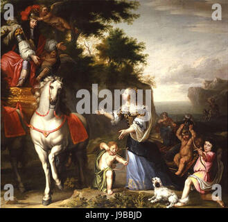 Allégorie du mariage de Louis XIV à Marie-thérèse par Jean Nocret Banque D'Images