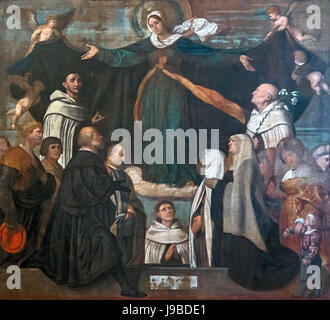Accademia la Vierge du Carmel par Moretto da Brescia Banque D'Images