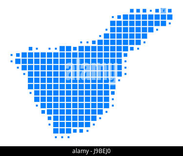 Bleu, l'Espagne, illustration, canaries, angulaire, square, carte, repéré, Banque D'Images