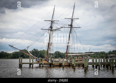 Un voilier à partir de la côte est du Maryland Banque D'Images