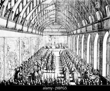 Windsor Castle St George's Hall, 17e siècle Banque D'Images