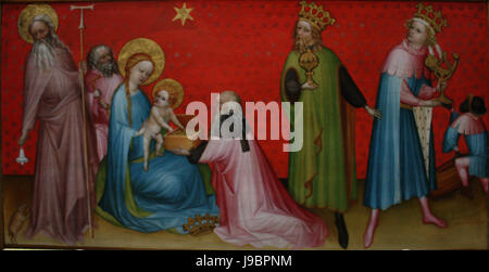 L'Adoration des Mages avec Saint Antoine Abbé Banque D'Images