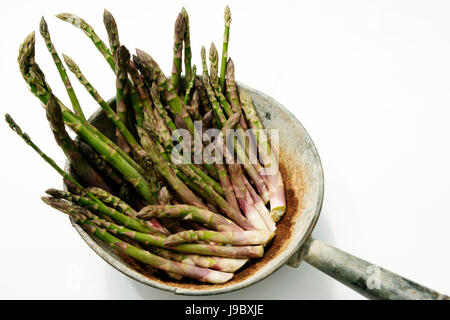 Jardin bio asperges Banque D'Images