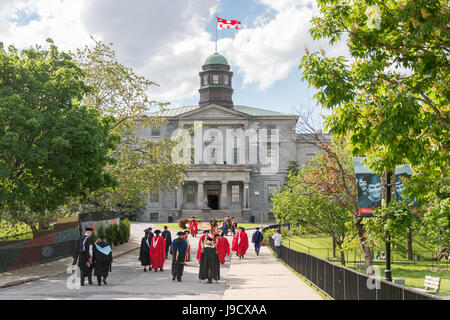 Montréal, Canada - 31 mai 2017 : Cérémonie de remise des diplômes à l'Université Mcgill College Banque D'Images