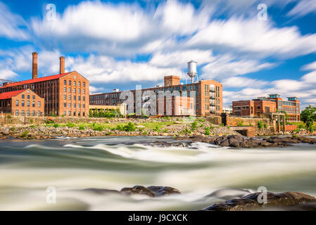 Columbus, Géorgie, USA Centre-ville sur la rivière Chattahoochee. Banque D'Images