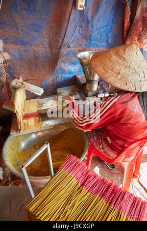 Portrait d'encens, près de Duoc peut, Province de Long An, Delta du Mekong, Vietnam Banque D'Images