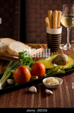 Le riz gluant à la mangue smoothie à la mangue sur table. Banque D'Images