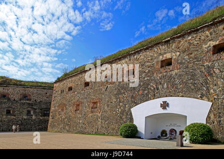 Forteresse Ehrenbreitstein, Rhin, Koblenz, Rhénanie-Palatinat, Allemagne, Europe Banque D'Images