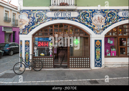 Sol carrelé pharmacie à Zafra, Badajoz, Estrémadure, Espagne, Europe Banque D'Images