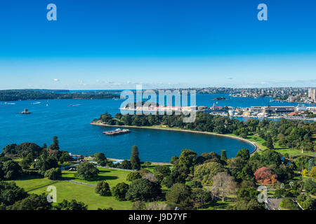 Vue sur le port de Sydney, Sydney, Nouvelle-Galles du Sud, Australie, Pacifique Banque D'Images
