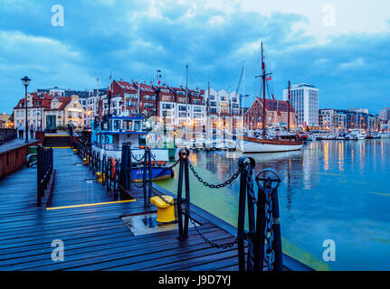 Marina Gdansk, Vieille Ville, Gdansk, en voïvodie de, Pologne, Europe Banque D'Images