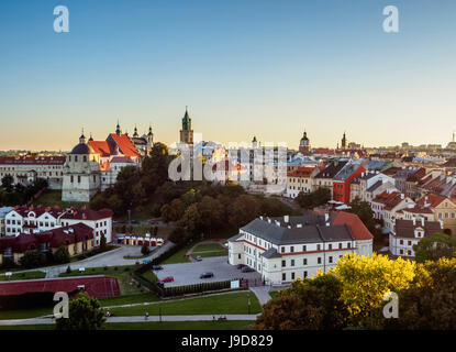 Les toits de la vieille ville, de la ville de Lublin, Lublin Voivodeship, Pologne, Europe Banque D'Images