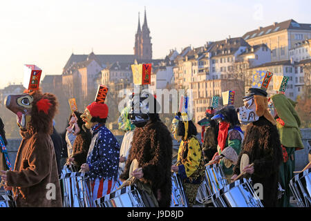 Carnaval de Bâle (Basler Fasnacht), Bâle, Canton de Bâle-Ville, Suisse, Europe Banque D'Images