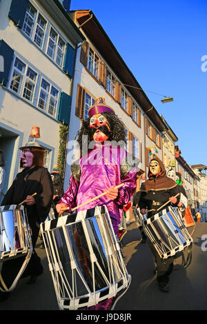 Carnaval de Bâle (Basler Fasnacht), Bâle, Canton de Bâle-Ville, Suisse, Europe Banque D'Images