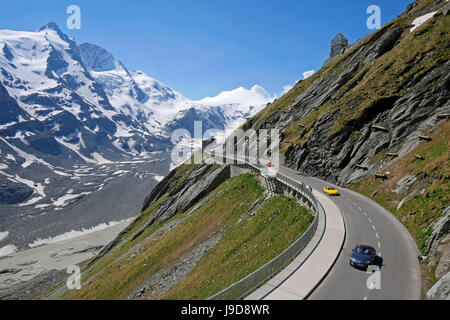 La Haute Route alpine du Grossglockner, à l'empereur François-Joseph (hauteur Kaiser-Franz-Josefs Hohe), Carinthie, Autriche Banque D'Images