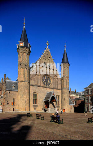 Grande salle, Binnenhof Building, La Haye, Hollande méridionale, Pays-Bas, Europe Banque D'Images