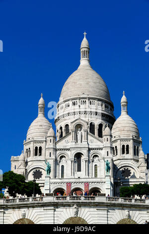 La basilique du Sacré-Cœur à Montmartre, Paris, France, Europe Banque D'Images