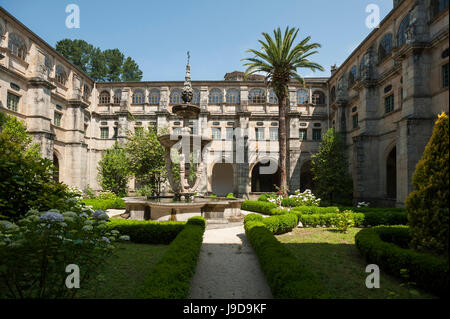 Monastère de Saint Julian de Samos, Samos, Lugo, Galice, Espagne, Europe Banque D'Images