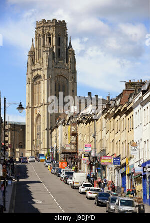 Park Street & Wills Memorial Building, Bristol, Royaume-Uni Banque D'Images