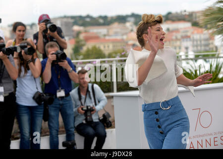 70e édition du Festival du Film de Cannes : L'actrice Céline Sallette, ici pour la promotion du film 'OR' (en anglais : 'Nos années folles (20') Banque D'Images