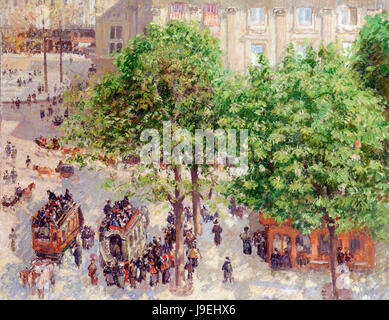 Camille Pissarro - Place du Theater-Francais. Printemps 1898, le Musée de l'ermitage Sant Petersburg. Banque D'Images