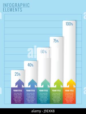 Éléments d'infographie. Étapes de la réussite d'affaires moderne graphique Illustration de Vecteur