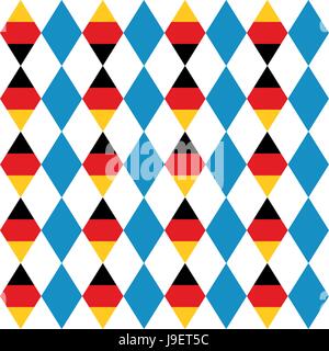 Modèle de bleu transparent Oktoberfest rhombus. Drapeau allemand en forme d'un losange. Arrière-plan de vecteur pour le Festival de la bière en Allemagne. Illustration de Vecteur