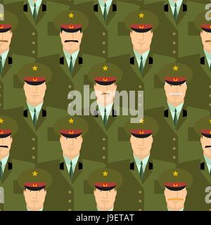 Des officiers russes seamless pattern. Arrière-plan de l'armée de gens en uniforme. Vector background. Des soldats russes en uniforme de police Illustration de Vecteur