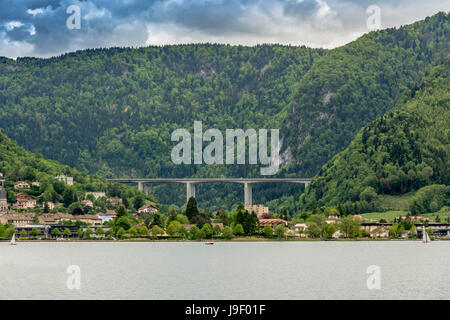 A40. L'Autoroute des Titans. Nantua. Ain. France Banque D'Images