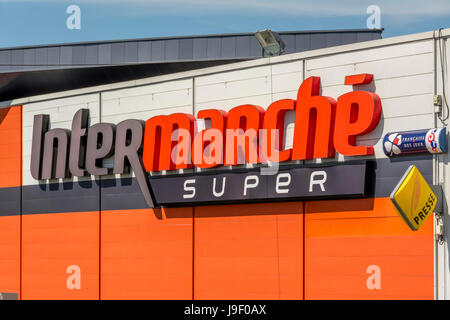 Supermarché Intermarché. France Banque D'Images